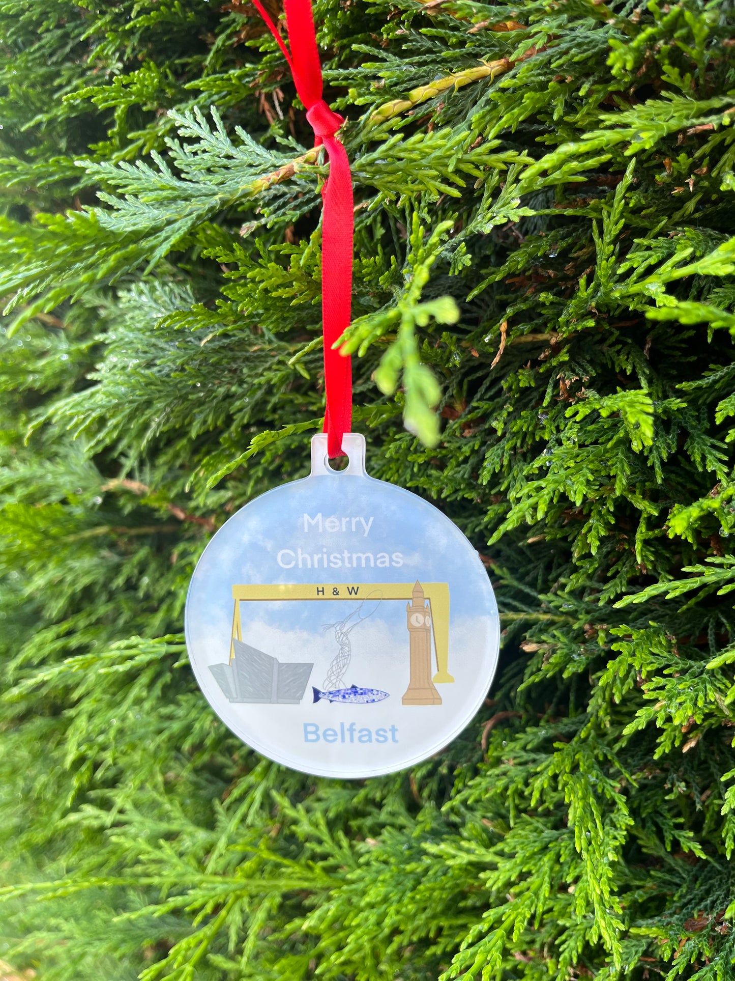 Northern Ireland Christmas Bauble, Belfast Christmas Bauble.