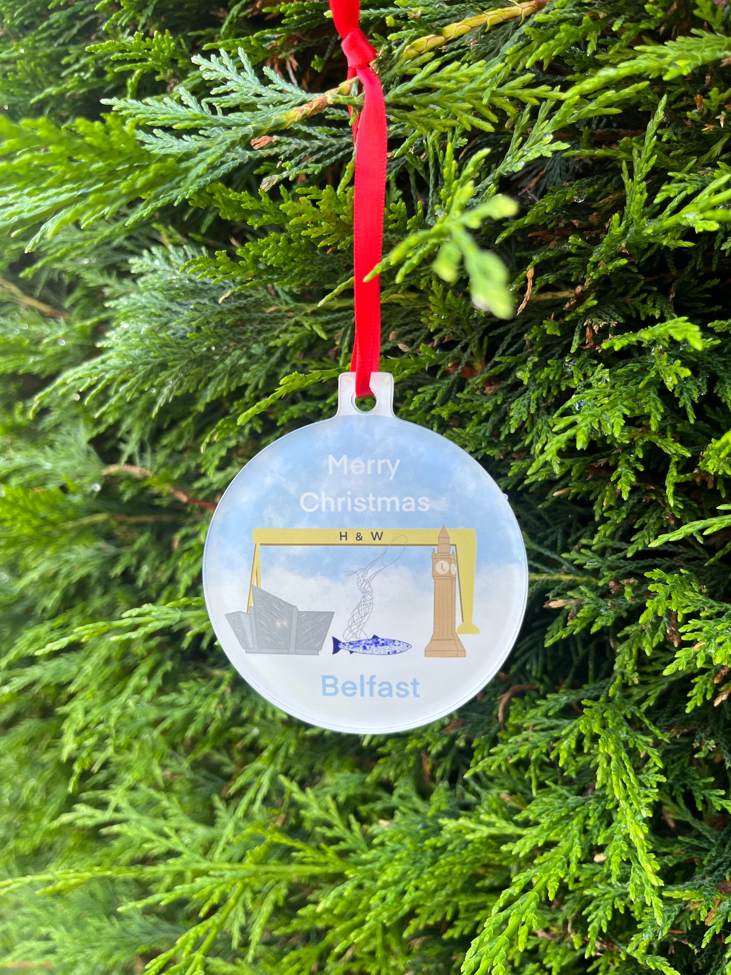 Northern Ireland Christmas Bauble, Belfast Christmas Bauble.