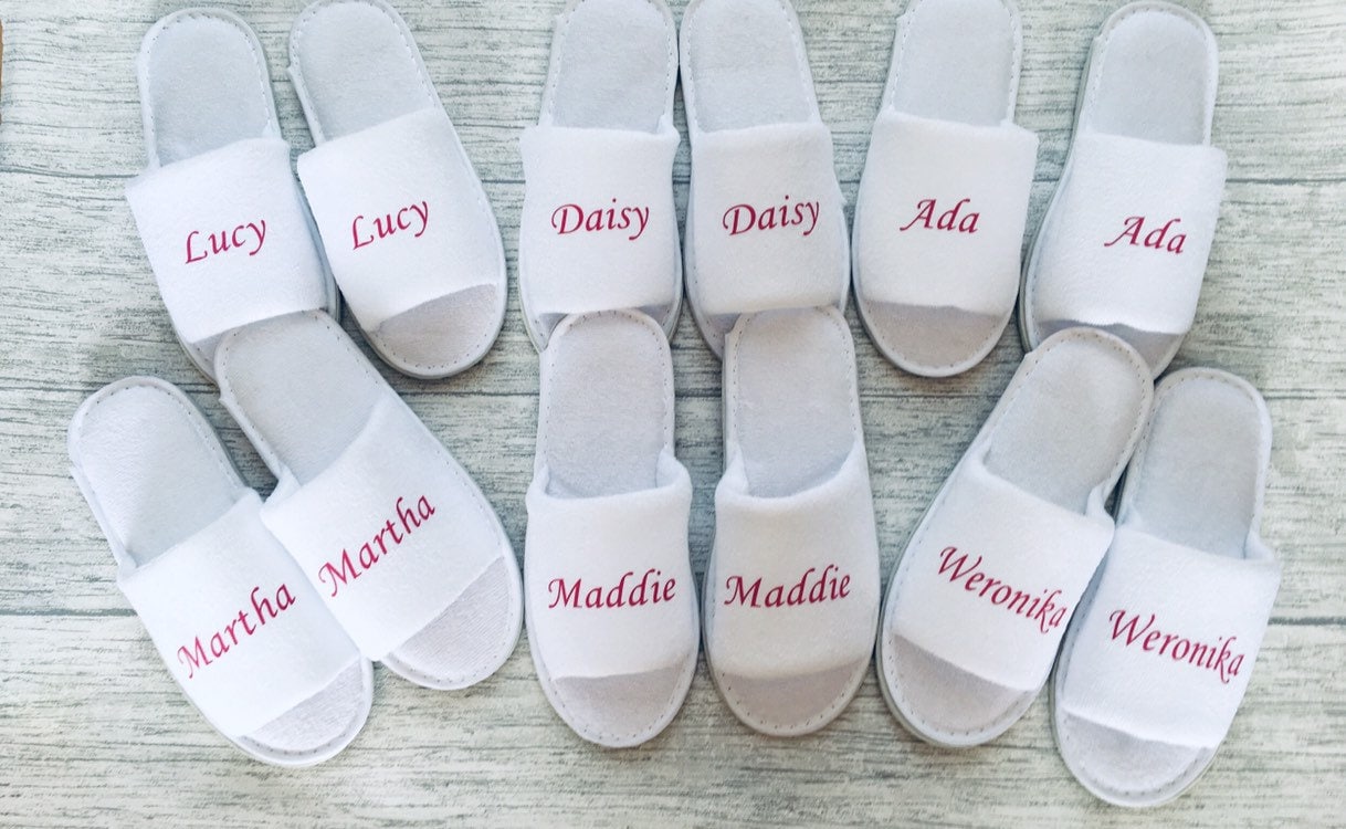 childrens spa slippers, teepee party, personalised party slippers,