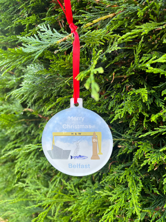 Northern Ireland Christmas Bauble, Belfast Christmas Bauble.
