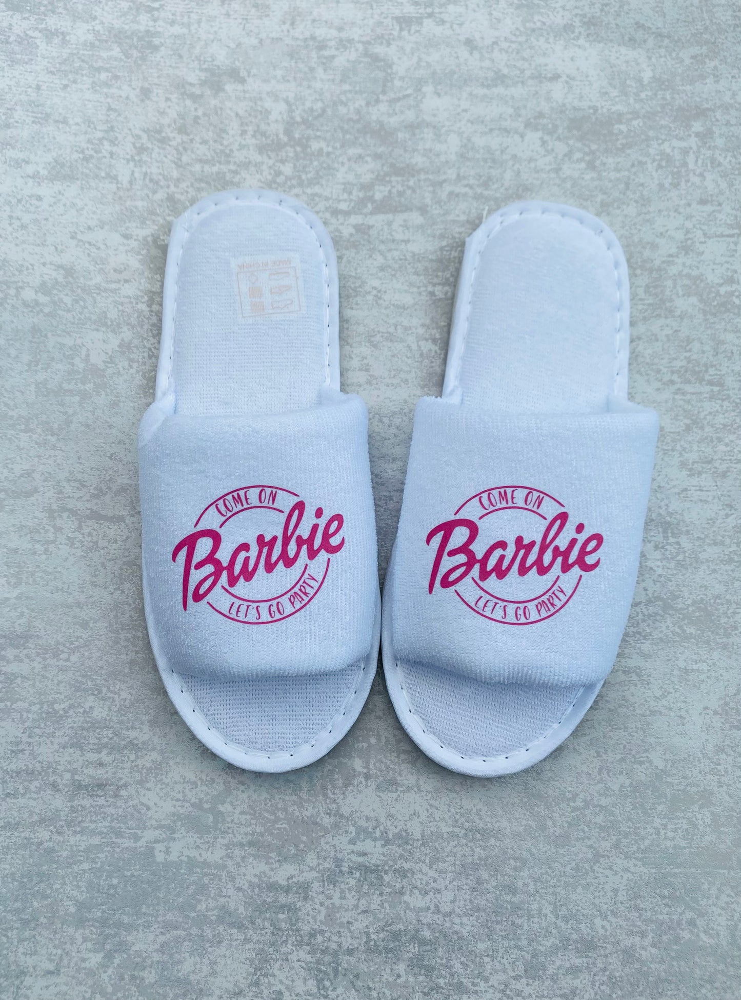 Barbie inspired slippers