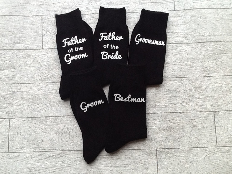 Groom socks, best man socks, usher socks, wedding day socks, personalised socks