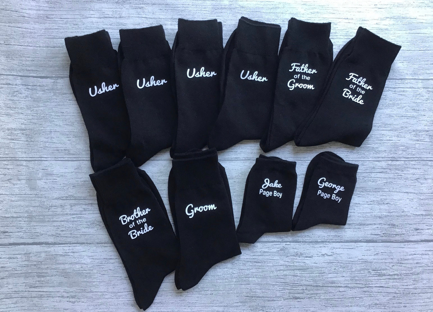 Groom socks, best man socks, usher socks, wedding day socks, personalised socks