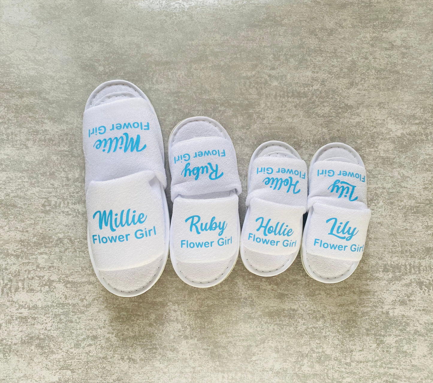 childrens spa slippers, personalised party slippers