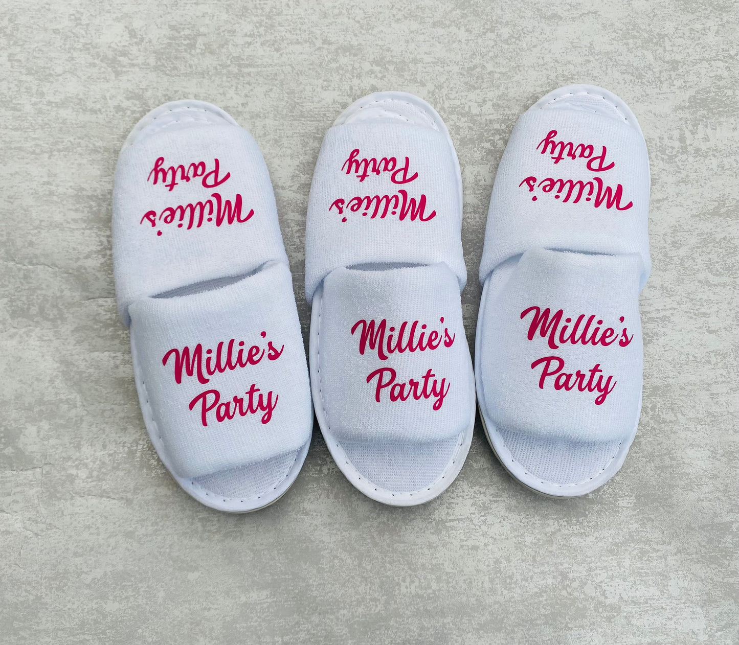 childrens spa slippers, personalised party slippers